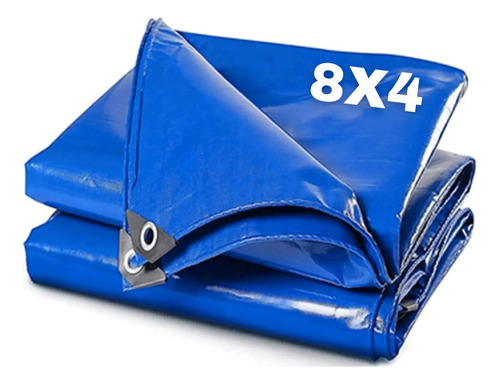 Lona Plastica Cobertura Impermeavel Azul 8x4 Starfer 