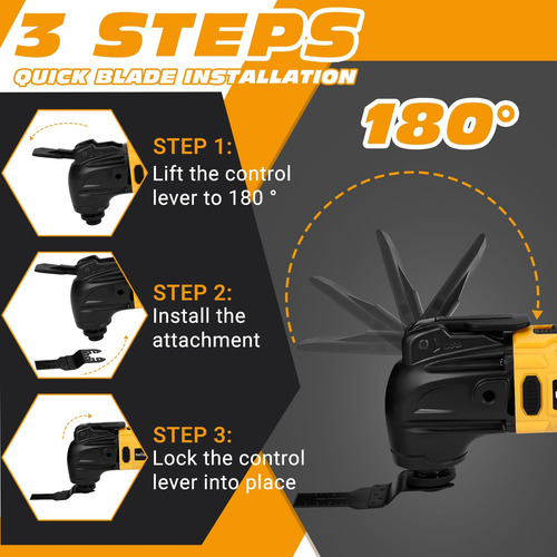 Multi-ferramenta Oscilante Compatível Com A Bateria Dewalt 2