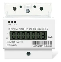 Comprar 20(100)a 60hz Monofásico Din Rail Kwh Watt Hour Din-rail