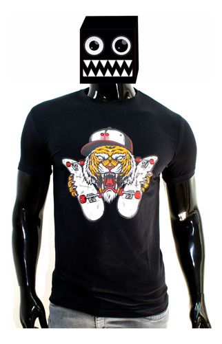 Camiseta, Franela, De Hombre Tigre Estampado 
