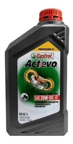 Aceite Mineral Castrol Actevo 4t 20w-50 Motos Liber