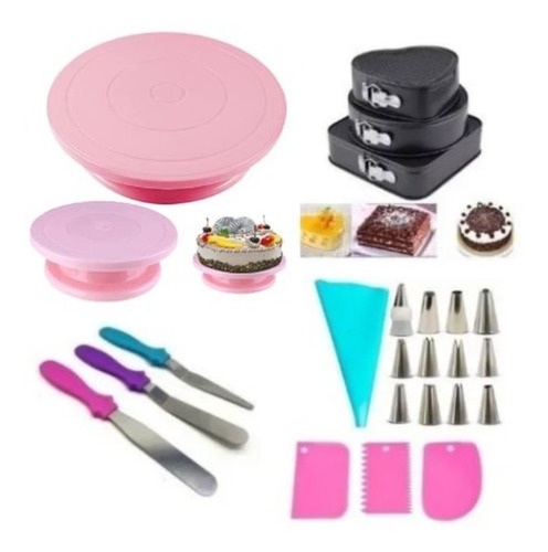 Imagen 2 de 9 de Set De Decoración Repostería Tortas Pasteles 24 Piezas