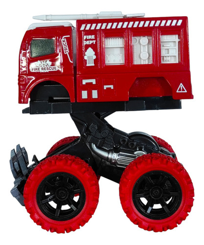 Camion Bombero Monster Truck 4x4  A Friccion 