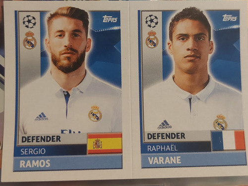 Lámina Álbum Champions League 2016 2017 Ramos Varane