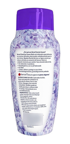 Jabón Íntimo Benzal Wash Flor De Lila Uso Diario