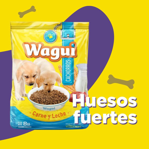 Imagen 4 de 5 de Alimento Balanceado Wagui Perros Cachorros X 1,5 Kg