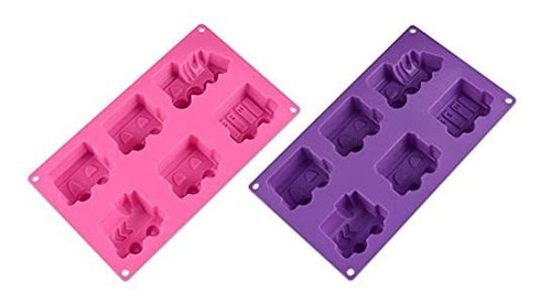 Molde De Silicona Para Muffins Con Diseño De Tren - 2