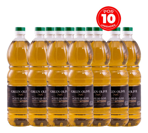 Aceite De Oliva Green Olive Sabor Extra Intenso 10u X 1 Lt