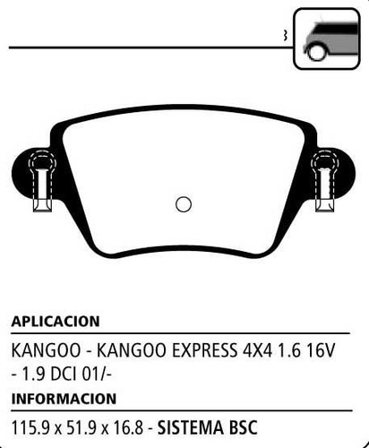 Juego Pastillas De Freno Litton Kangoo / Kangoo Express