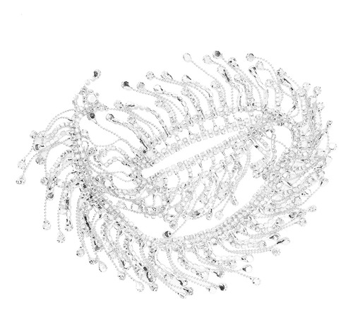Cadena Con Borlas De Strass, Flecos, Apliques De Novia, Ribe
