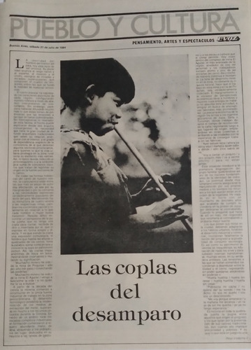 Suple Pueblo Y Cultura 21/7/1984 La Ideologia Rock Nacional