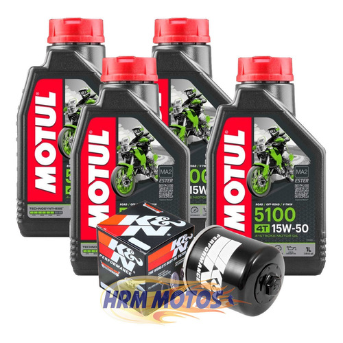 Filtro De Óleo K&n Cbr1000rr + 4 Lts Motul 5100 15w50