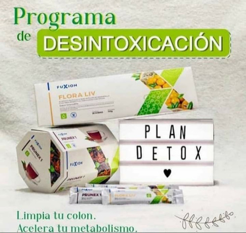 Pack Detox Programa De Desintoxicacion; Prunex1 , Flora Liv