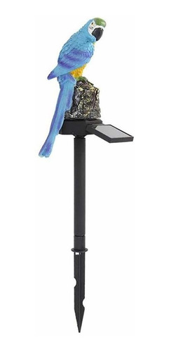 Qiguch66 Parrot Forma Led Solar Al Aire Libre Luz Noche Azul