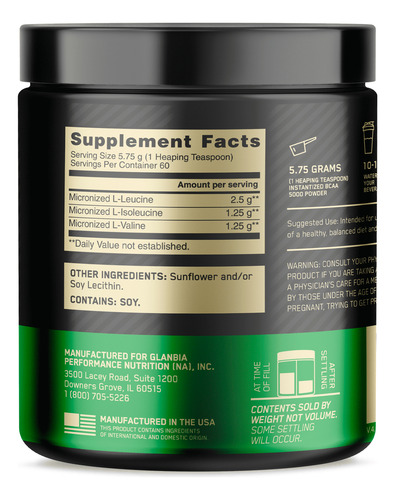 On Instant Bcaa 5000 Unflavored 345 Grs