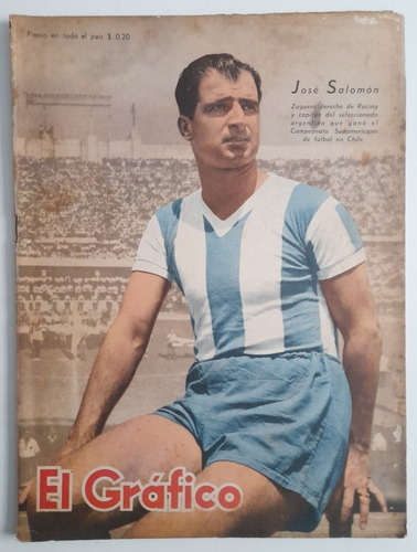Revista El Grafico 1340 Poster Argentina Campeon 1945 Fs