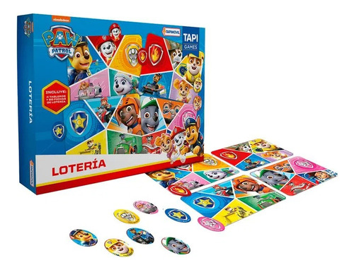 Loteria Paw Patrol Juego De Mesa Bingo De Imagenes Tapimovil