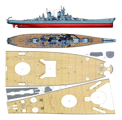 Uss Iowa (bb-61)  1:300 / Papercraft (envio X Mail)