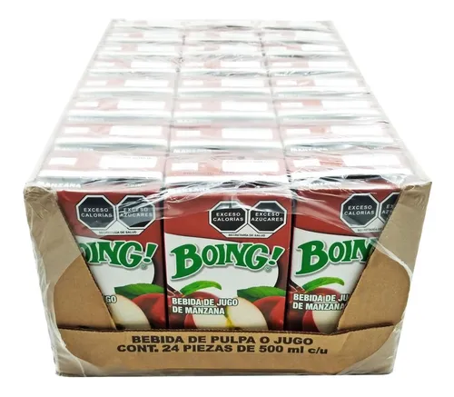 comprar Jugo Boing 500 ml con 24 piezas sabor manzana