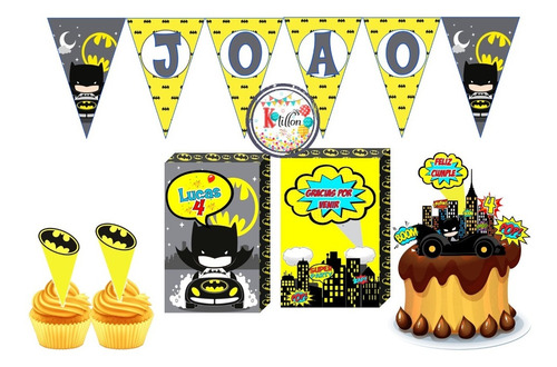 Kit Cumpleaños Batman Nene Fiesta Infantil Decoracion- K