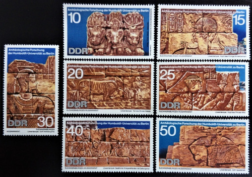 Alemania Ddr Arte, Serie Mi 1584-90 Arqueolog 70 Mint L15941