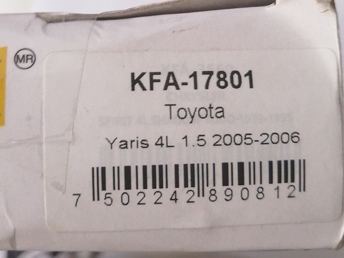 Filtro De Aire Para Toyota Yaris 4l 1.5 2005 Al 2006