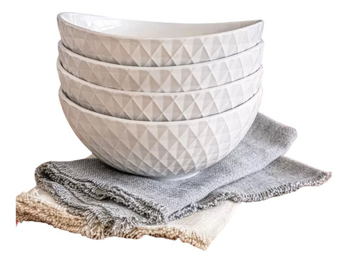 Tazones Para Servir La Comida De 1 Litro 4 Pzs De Ceramica