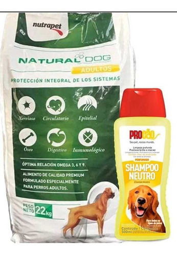 Natural Dog Adulto 22kg + 2 Smoochie+ Llavero Con Bolsitas