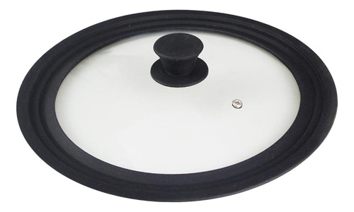 Cubre De Vidrio Resistente Al Calor Negro_34cm