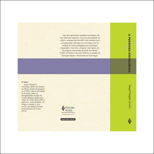 A Pesquisa sociológica, de Weber, Florence. Sociologia Editorial Editora Vozes Ltda., capa mole, edição 1° edición em português, 2015
