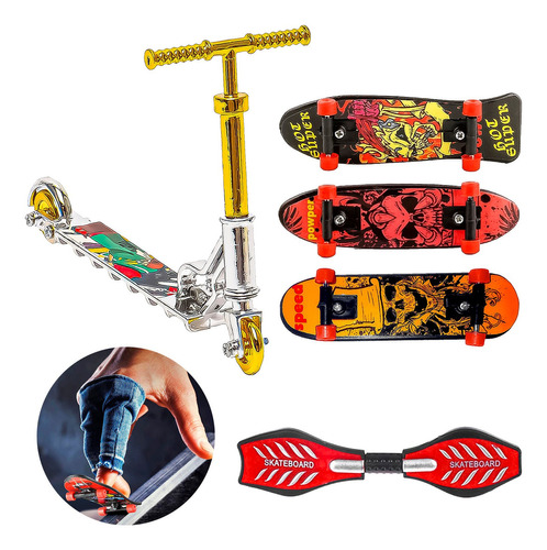 Kit Skate De Dedo Hoverboard Patinete Manobra Infantil