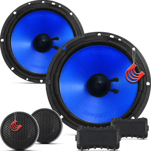 Kit Duas Vias 6 Polegadas Hurricane Cm6.2 Novo 260w Rms