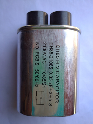 Capacitor Alto Voltaje Horno Microonda 0,85uf 2100 Volt A.c