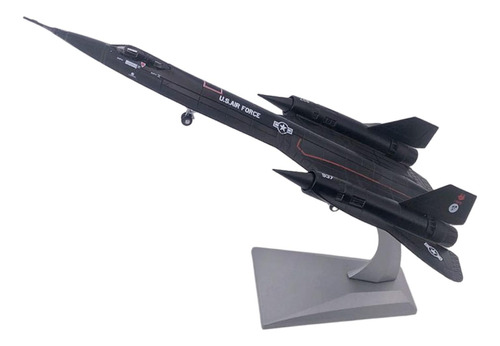 Metal 1/144 Blackbird Sr-71a Fighter Con Soporte De