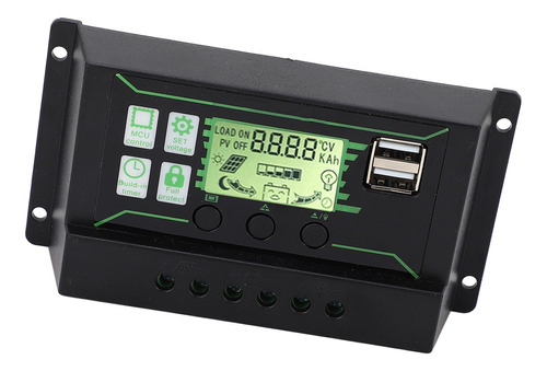 Controlador De Carga Solar Pwm 20a, 2 Salidas Usb, Control D