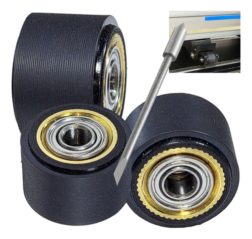 Pinch Roller Plotter Graphtec-120 3pz + Navaja Gratis