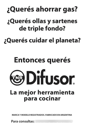 Imagen 2 de 9 de Difusor Para Cocina Auténtico Tnr Gourmet Difusor 30cm