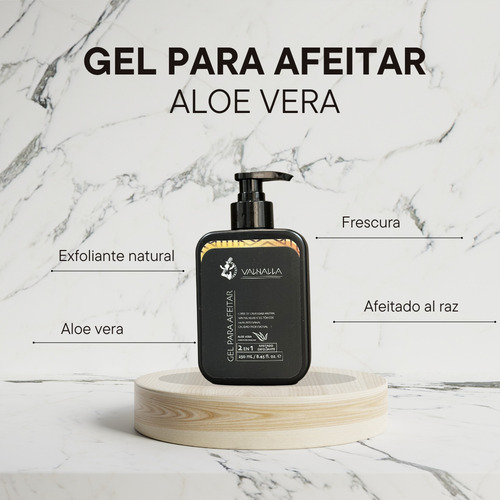 Gel Para Afeitar Con Aloe Vera Valhalla Barber 250 Ml