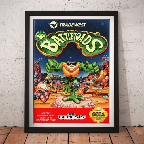 Cuadro Gamer - Battletoads - Retro Cover