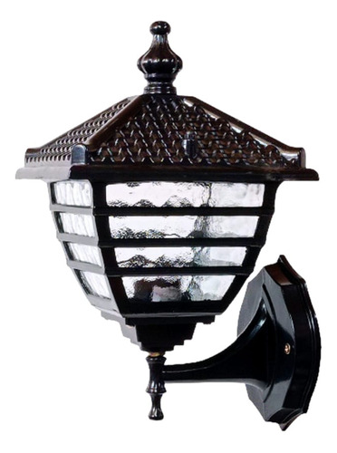 Farol Aplique Exterior Diseño Oriental Negro Ip65