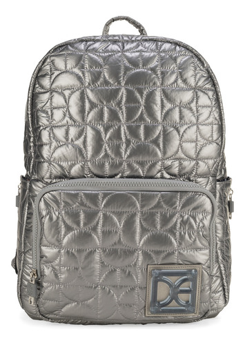 Pañalera Backpack Cloe Volini Grande Color Plateado