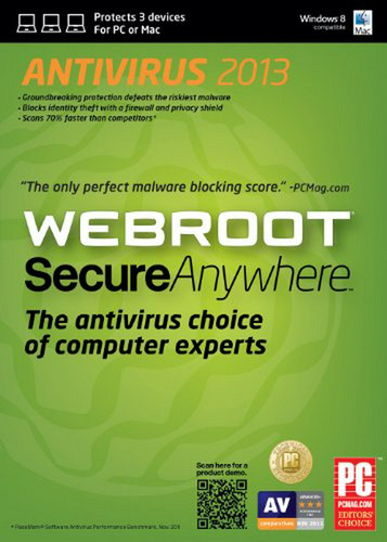 Antivirus Webroot Secureanywhere 2013 - 3 Dispositivos