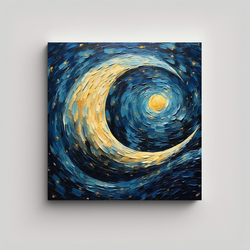 50x50cm Cuadro Decorativo Vincent Van Gogh Luna Creciente No