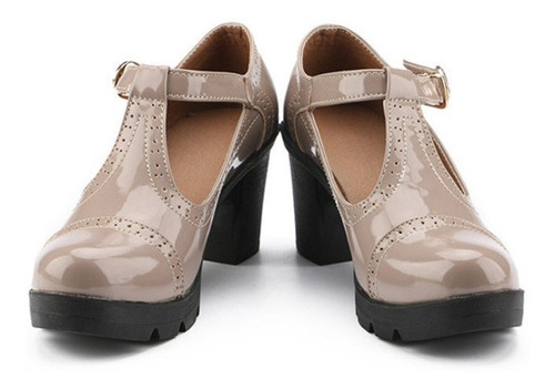 Sandalias  Mujeres Plataforma Oxford Tacón Grueso Zapatos De