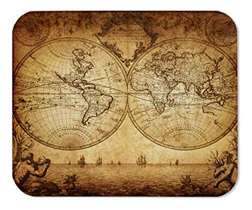 Pad Mouse - Vintage Map Mouse Pad Rectangular Non-slip Mouse