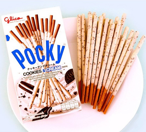 Imagen 3 de 8 de Glico Pocky Cubierta D Galleta Y Crema 70g Cookies And Cream