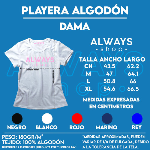 Playera Algodon Triple A Alushe M2 Caballero Niño Y Dama