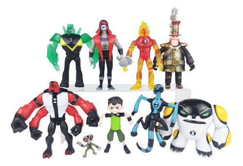 9pcs Ben 10 Figura Juguete Modelo Cumpleaño Navidad Regalo