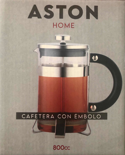 Cafetera Prensa Francesa Embolo 800 Ml Acero Inoxidab Vidrio