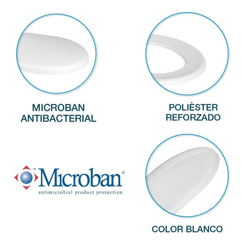 Imagen 5 de 10 de Tapa Inodoro Blanco Asiento P/ Largo Corto Deca Marajo Baño